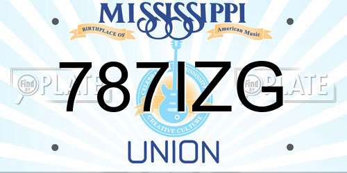787IZG Mississippi License Plate