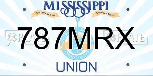 787MRX Mississippi License Plate