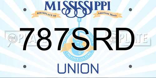 787SRD Mississippi License Plate