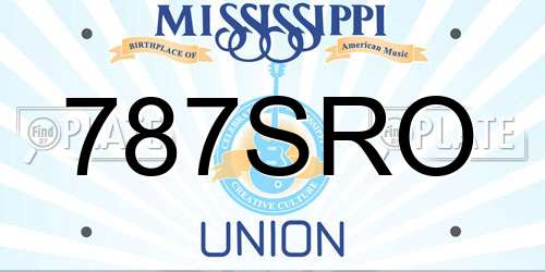 787SRO Mississippi License Plate