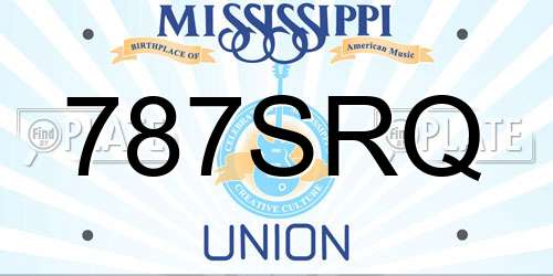 787SRQ Mississippi License Plate