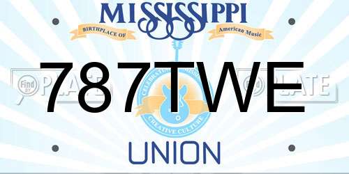 787TWE Mississippi License Plate