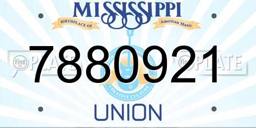 7880921 Mississippi License Plate