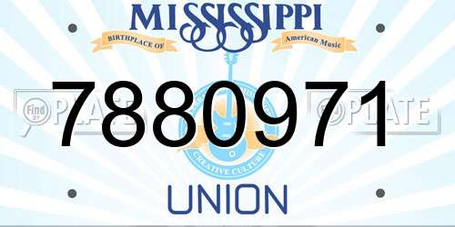 7880971 Mississippi License Plate