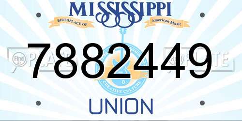 7882449 Mississippi License Plate