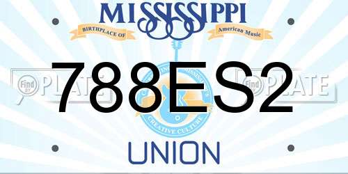 788ES2 Mississippi License Plate