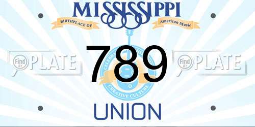 789 Mississippi License Plate
