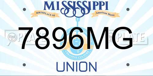7896MG Mississippi License Plate