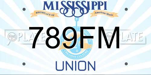 789FM Mississippi License Plate