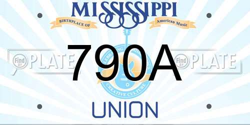 790A Mississippi License Plate