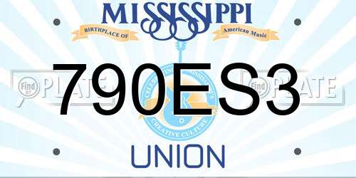 790ES3 Mississippi License Plate