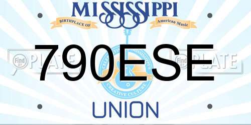 790ESE Mississippi License Plate
