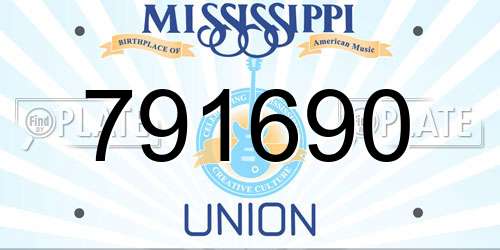 791690 Mississippi License Plate