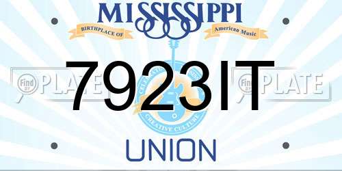 7923IT Mississippi License Plate