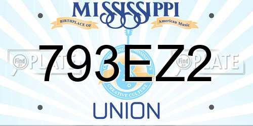 793EZ2 Mississippi License Plate