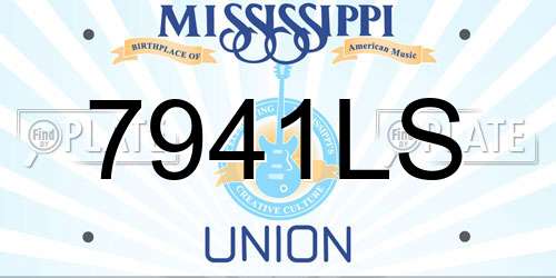 7941LS Mississippi License Plate