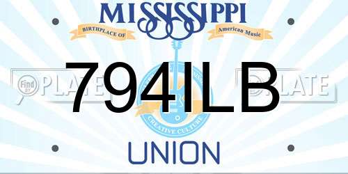 794ILB Mississippi License Plate