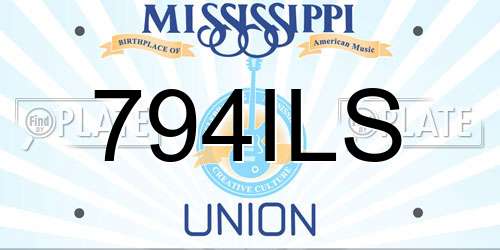 794ILS Mississippi License Plate