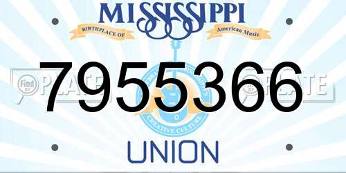 7955366 Mississippi License Plate