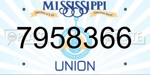 7958366 Mississippi License Plate