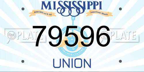 79596 Mississippi License Plate