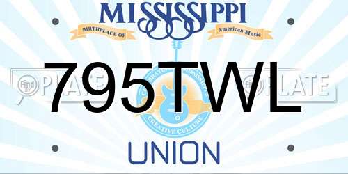 795TWL Mississippi License Plate