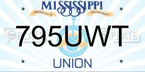795UWT Mississippi License Plate