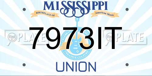 7973IT Mississippi License Plate