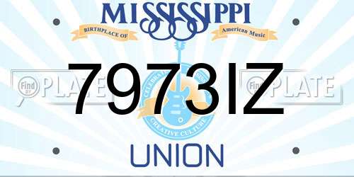 7973IZ Mississippi License Plate