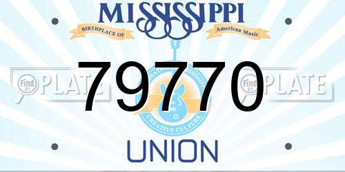 79770 Mississippi License Plate
