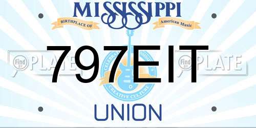 797EIT Mississippi License Plate