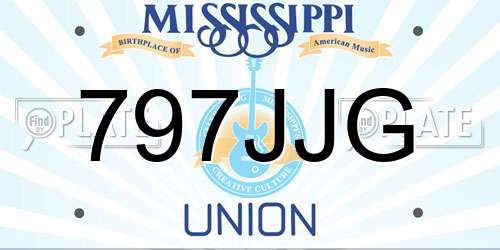 797JJG Mississippi License Plate