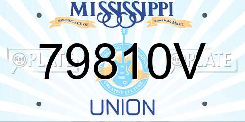 79810V Mississippi License Plate