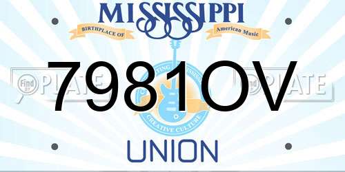 7981OV Mississippi License Plate