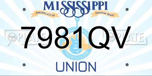 7981QV Mississippi License Plate