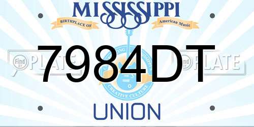 7984DT Mississippi License Plate