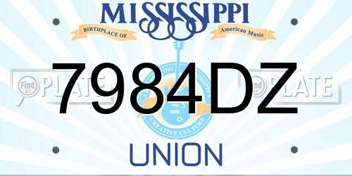 7984DZ Mississippi License Plate