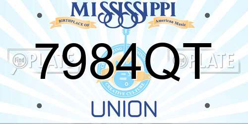 7984QT Mississippi License Plate