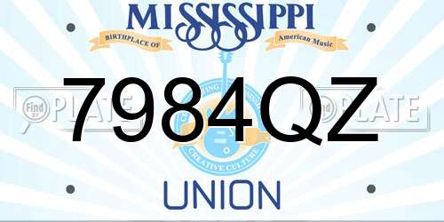 7984QZ Mississippi License Plate