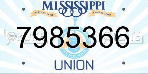 7985366 Mississippi License Plate