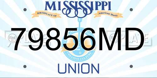 79856MD Mississippi License Plate