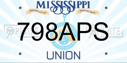 798APS Mississippi License Plate