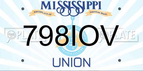 798IOV Mississippi License Plate