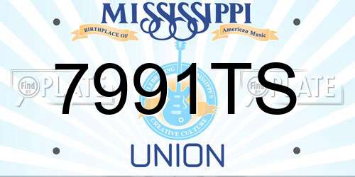 7991TS Mississippi License Plate