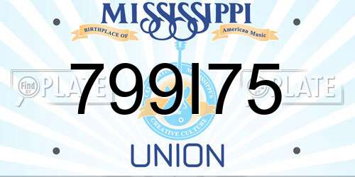 799I75 Mississippi License Plate