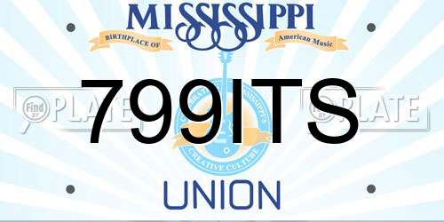 799ITS Mississippi License Plate