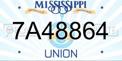 7A48864 Mississippi License Plate