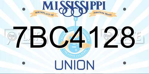 7BC4128 Mississippi License Plate