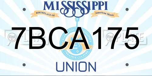 7BCA175 Mississippi License Plate
