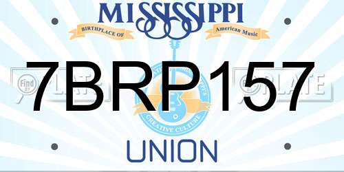 7BRP157 Mississippi License Plate